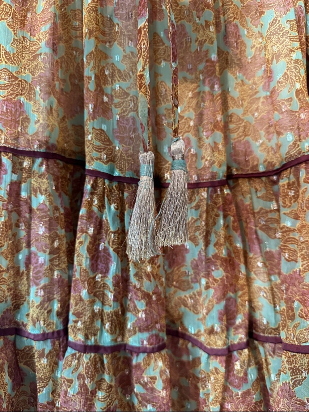 Free People Long Sleeve Floral Mini Dress - Picture 3 of 4